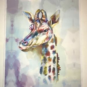 Wall Decor Art Posters Painting Giraffe Nursery Play Room Animal Zoo Decoration